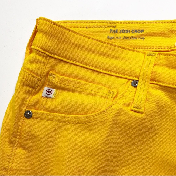 AG Jodi High-rise Crop Flare Jeans In Golden Ochre - Picture 8 of 11